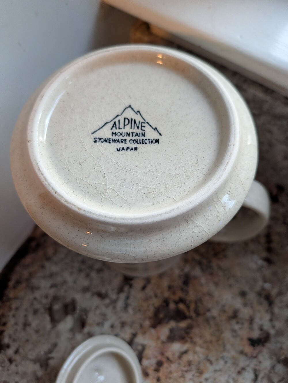 Vintage Alpine mountin stoneware collection pitcher kettle farmhouse decor Japan - Picture 7 of 8